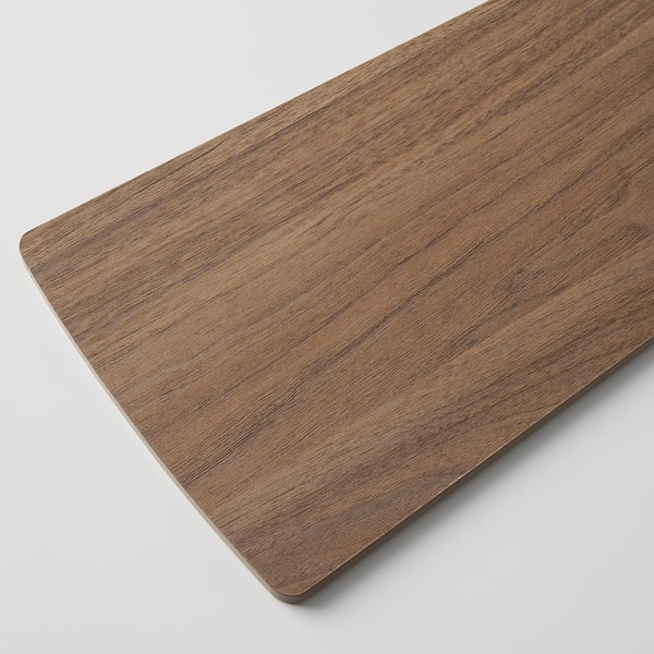 IKEA AKTERTOFTER / BRUNALGER Ceiling Fan W Extension Downrod Wood Effect Silver Color