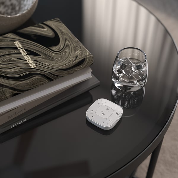 IKEA AKTERTOFTER LED Ceiling Fan With Light Dimmable/wood Effect Silver Color