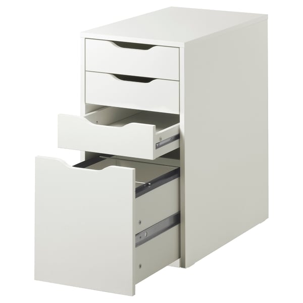 IKEA ALEX Drawer Unit/drop File Storage White 14 1/8x27 1/2 "
