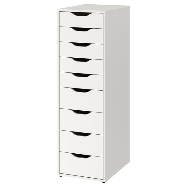 IKEA ALEX Drawer unit with 9 drawers white 14 1/8x45 5/8 "