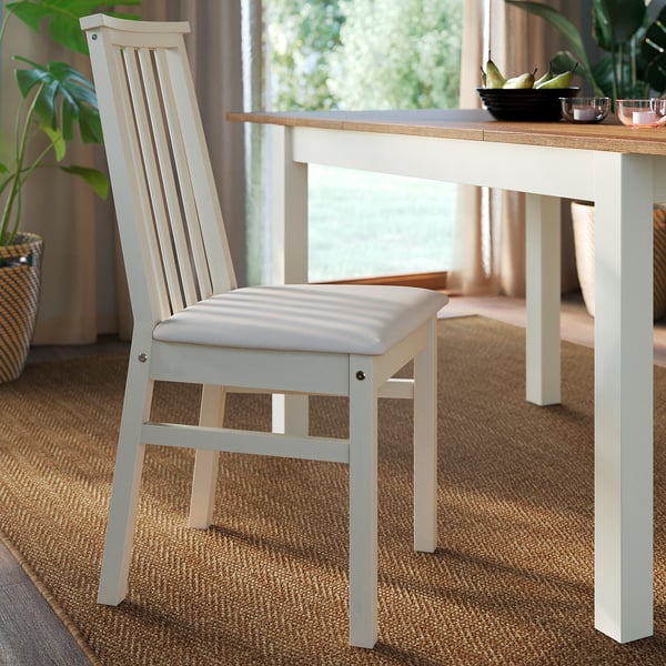 IKEA ÅLHULT / ÅLHULT Table And 6 Chairs Beige/brown/Kabusa Light Beige Beige 66 7/8/86 5/8x31 1/2 "