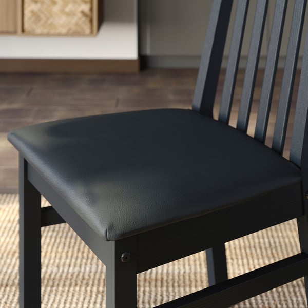 IKEA ÅLHULT / ÅLHULT Table And 6 Chairs Black-brown/Bomstad Black Black 66 7/8x31 1/2 "