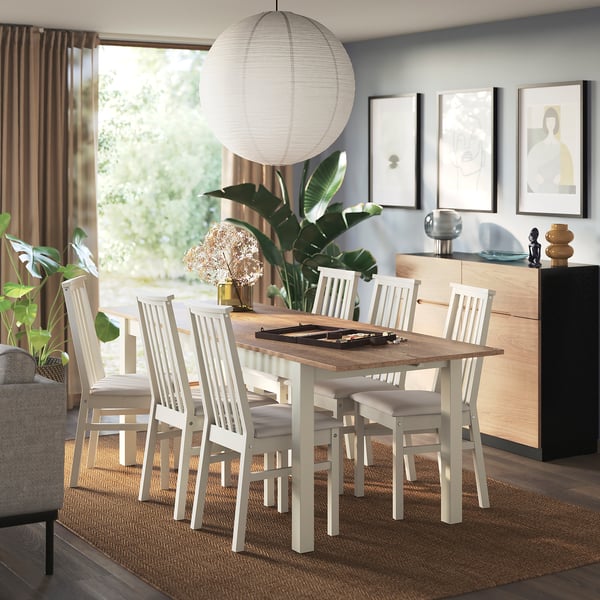IKEA ÅLHULT Extendable Table Beige/brown 66 7/8/86 5/8x31 1/2 "