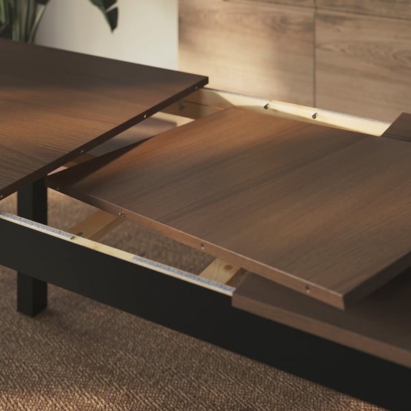 IKEA ÅLHULT Extendable Table Black/brown 47 1/4/66 7/8x31 1/2 "