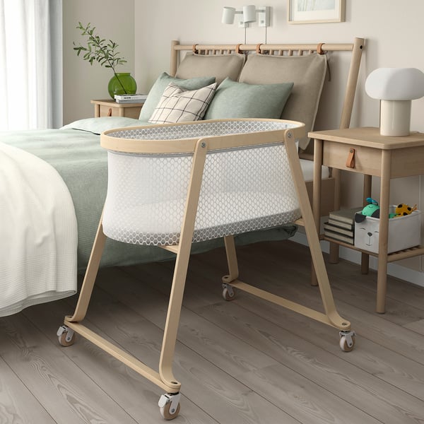 IKEA ÄLSKVÄRD Bassinet With Sleeping Pad Birch 15 3/4x28 3/4 "