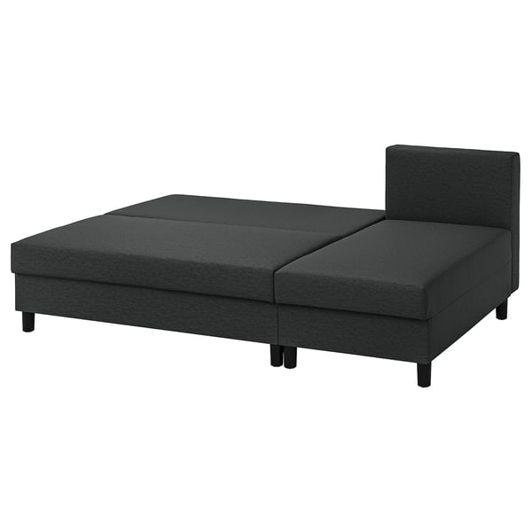 IKEA ÄLVDALEN 3-seat Sleeper Sofa With Chaise Knisa Dark Gray