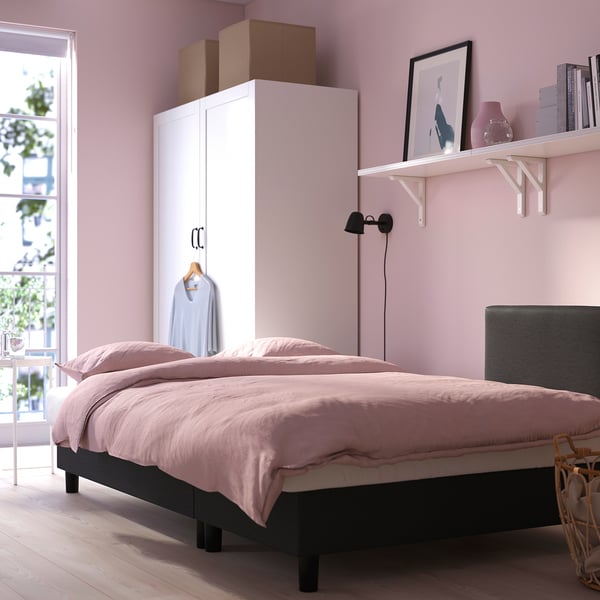 IKEA ÄLVDALEN 3-seat Sleeper Sofa With Chaise Knisa Dark Gray