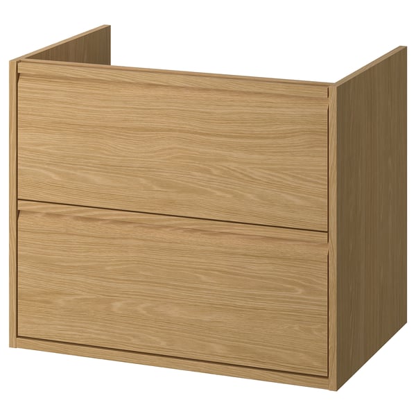 IKEA ÄNGSJÖN Bathroom vanity with drawers oak effect 30x21x25 1/8 "