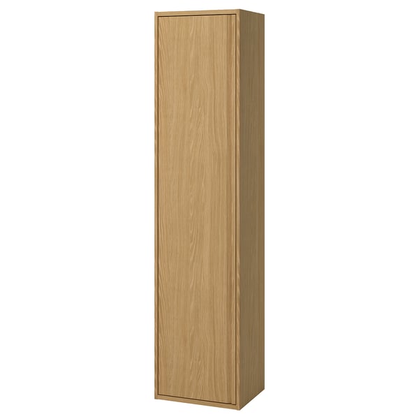 IKEA ÄNGSJÖN High cabinet with doors oak effect 18x15x77 "