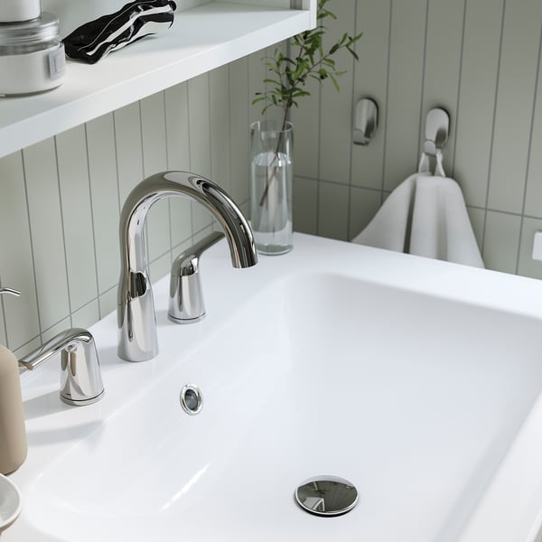 IKEA ÄNGSJÖN / ORRSJÖN Bathroom Vanity With Sink & Faucet Oak Effect 31x21x27 5/8 "