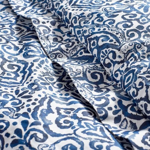 IKEA ÄNGSKLOCKA Comforter Set Blue/white Full/Queen