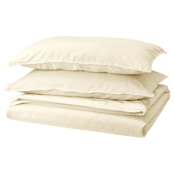 IKEA ÄNGSLILJA Duvet cover and pillowcase(s) natural King