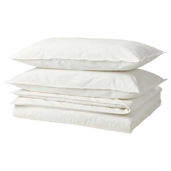 IKEA ÄNGSLILJA Duvet cover and pillowcase(s) white Full/Queen (Double/Queen)