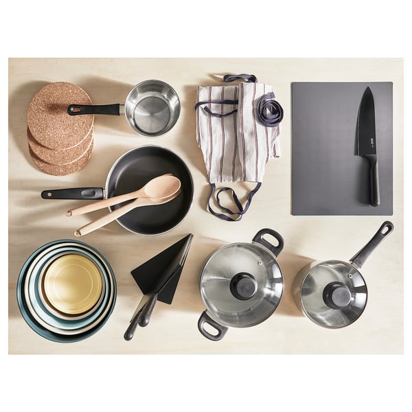 IKEA ANNONS 5-piece Cookware Set Glass/stainless Steel