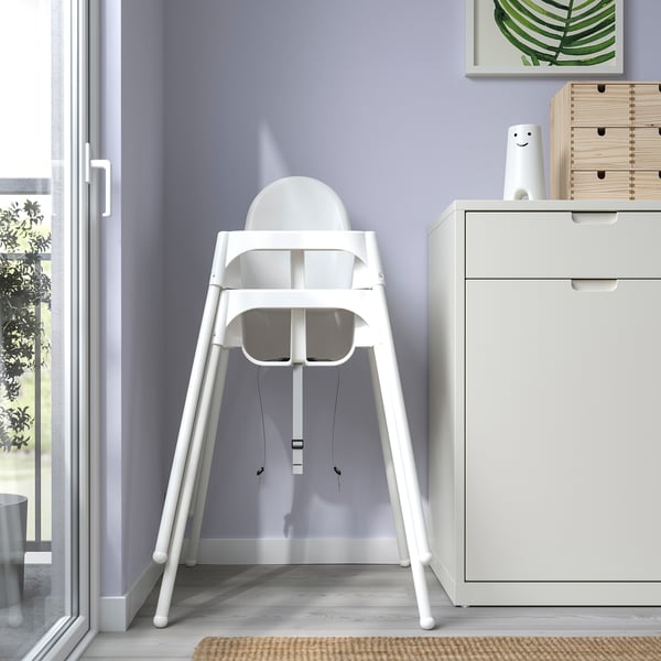 IKEA ANTILOP High Chair With Safety Belt White/white