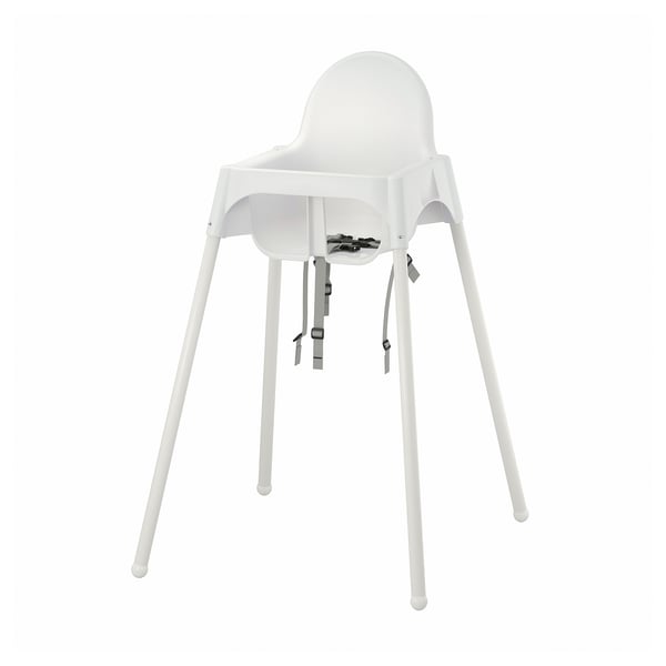 IKEA ANTILOP High chair with safety belt white/white