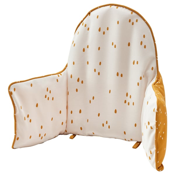 IKEA ANTILOP Supporting Cushion And Cover Dark Yellow/white Dotted