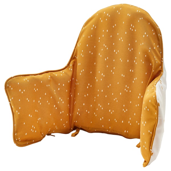 IKEA ANTILOP Supporting cushion and cover dark yellow/white dotted