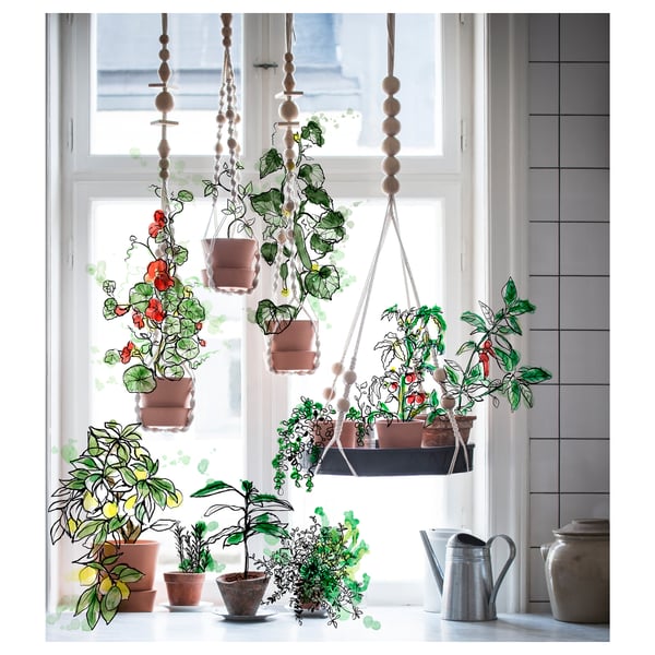 IKEA ANVÄNDBAR Hanging Plant Holder Hanging/natural