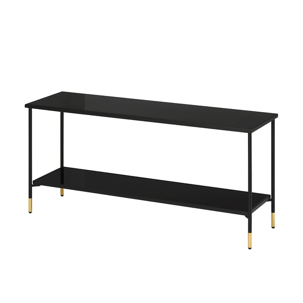 IKEA ÄSPERÖD Console table black/glass black 55 1/8x15 3/4x25 5/8 "