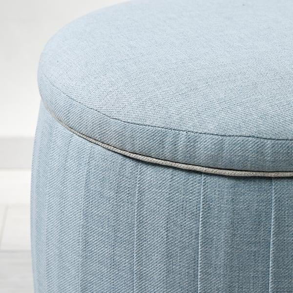 IKEA ÅTERLÖGA Pouffe With Storage/Kilanda Light Blue