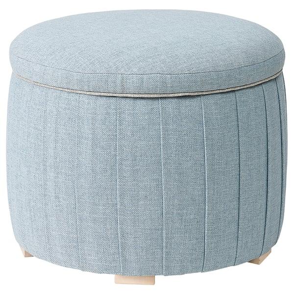 IKEA ÅTERLÖGA Pouffe With Storage/Kilanda Light Blue