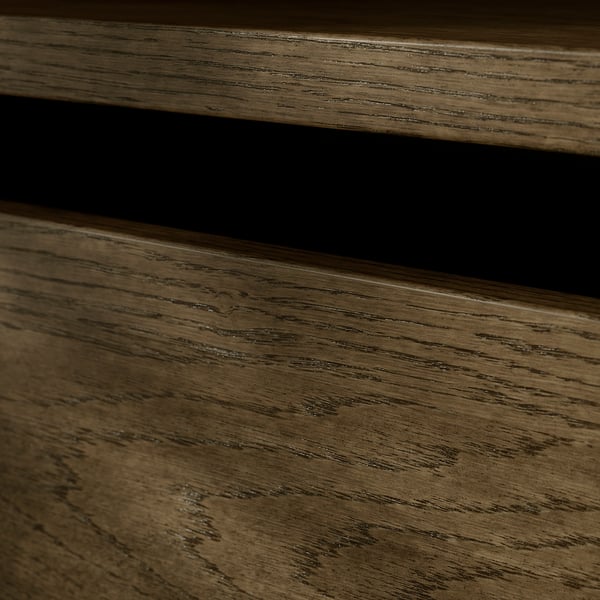 IKEA AURDAL Wardrobe Combination Brown Stained Oak Veneer/dark Gray 49 1/4x15 3/4x87 "