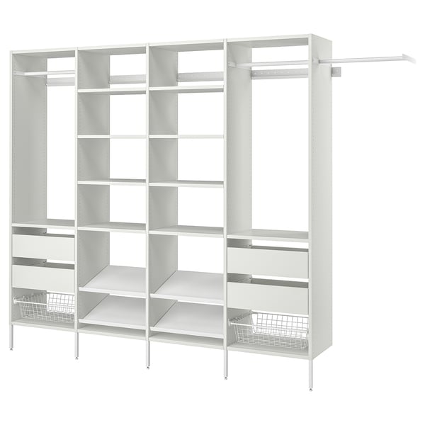 IKEA AURDAL Wardrobe combination white 118 7/8-132 7/8x15 3/4x87 "