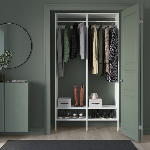 IKEA AURDAL Wardrobe Combination White 49 1/4x15 3/4x87 "