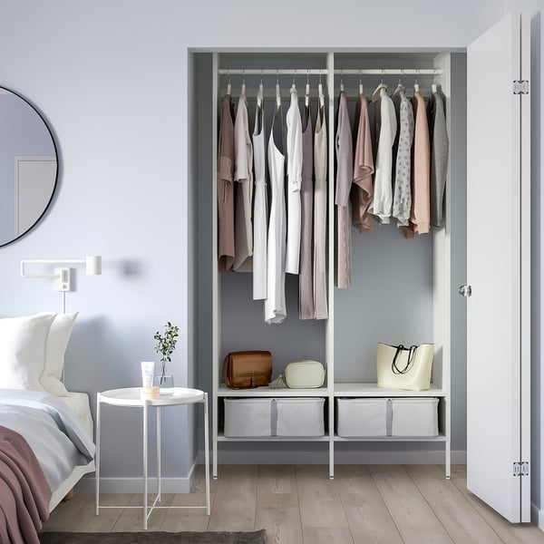 IKEA AURDAL Wardrobe Combination White 49 1/4x15 3/4x87 "