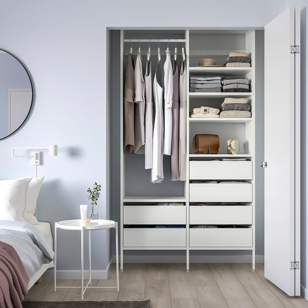 IKEA AURDAL Wardrobe Combination White 49 1/4x15 3/4x87 "
