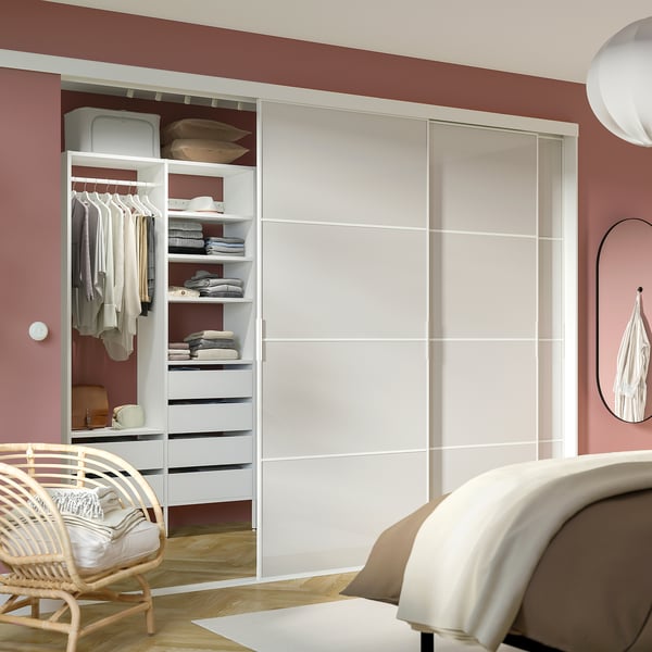 IKEA AURDAL Wardrobe Combination White 49 1/4x15 3/4x87 "