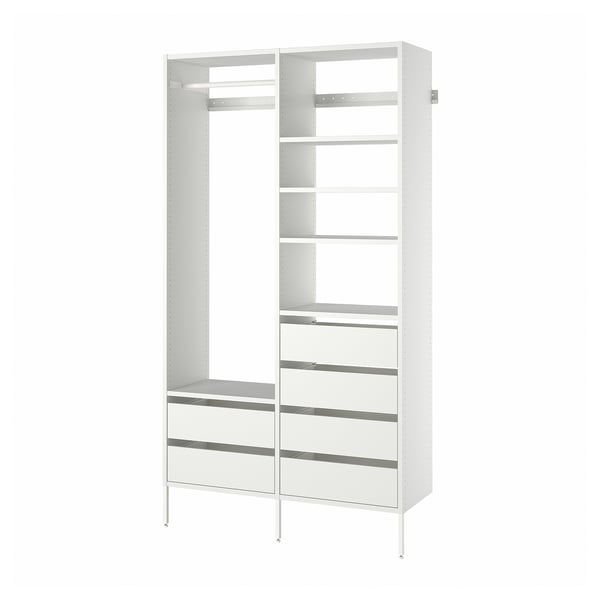 IKEA AURDAL Wardrobe combination white 49 1/4x15 3/4x87 "