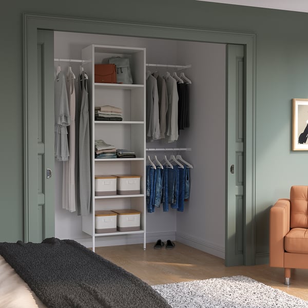 IKEA AURDAL Wardrobe Combination White 68 1/2-94 1/2x15 3/4x87 "