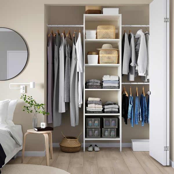 IKEA AURDAL Wardrobe Combination White 68 1/2-94 1/2x15 3/4x87 "