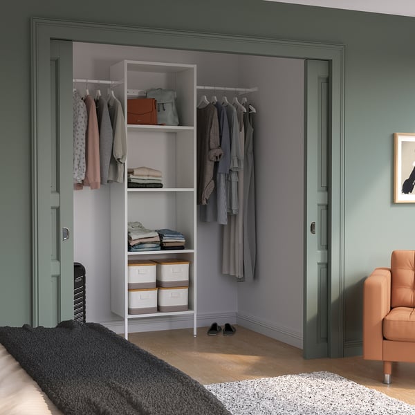 IKEA AURDAL Wardrobe Combination White 68 1/2-94 1/2x15 3/4x87 "