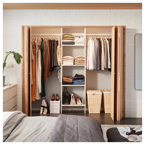 IKEA AURDAL Wardrobe Combination White 68 1/2-94 1/2x15 3/4x87 "