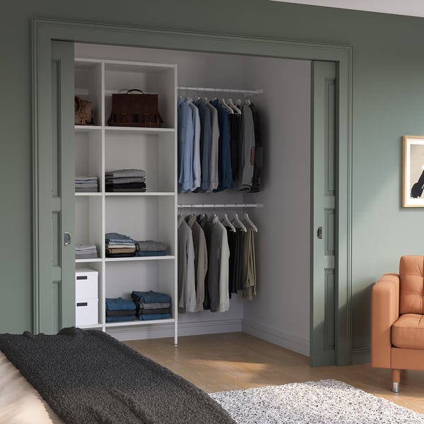 IKEA AURDAL Wardrobe Combination White 70 5/8-83 5/8x15 3/4x87 "