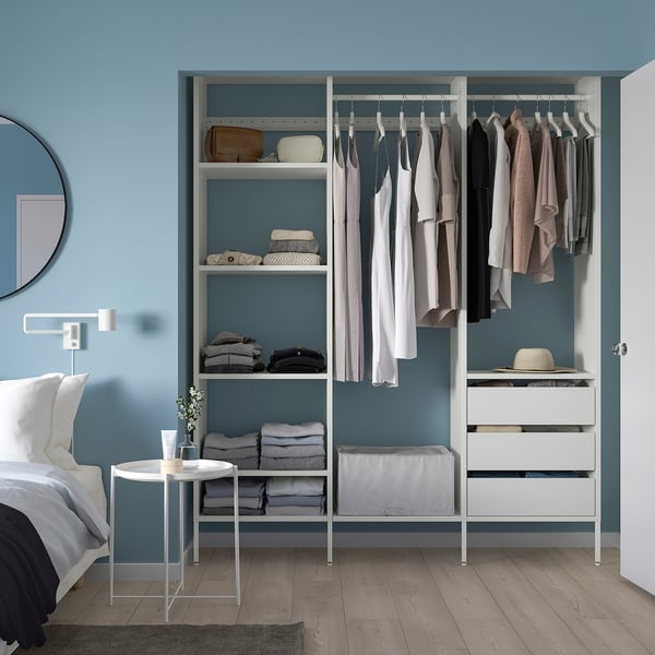 IKEA AURDAL Wardrobe Combination White 74 3/4x15 3/4x87 "