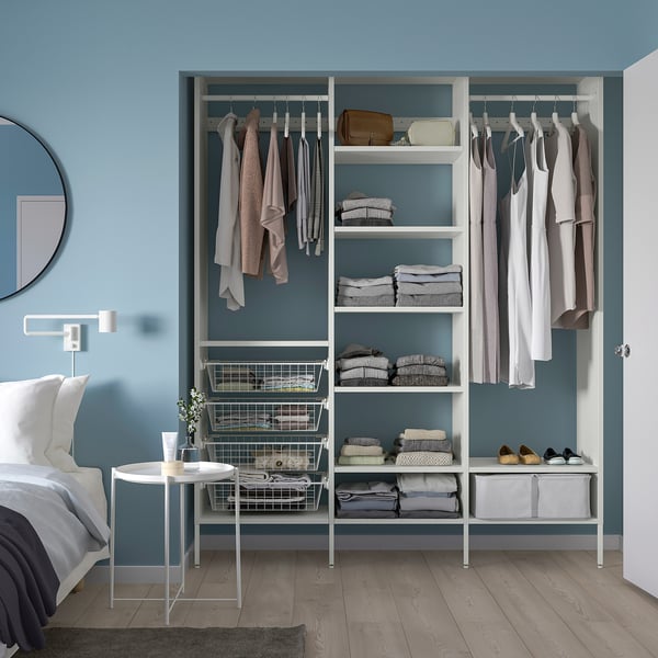 IKEA AURDAL Wardrobe Combination White 74 3/4x15 3/4x87 "