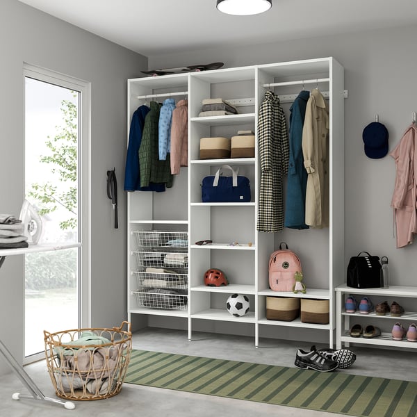 IKEA AURDAL Wardrobe Combination White 74 3/4x15 3/4x87 "