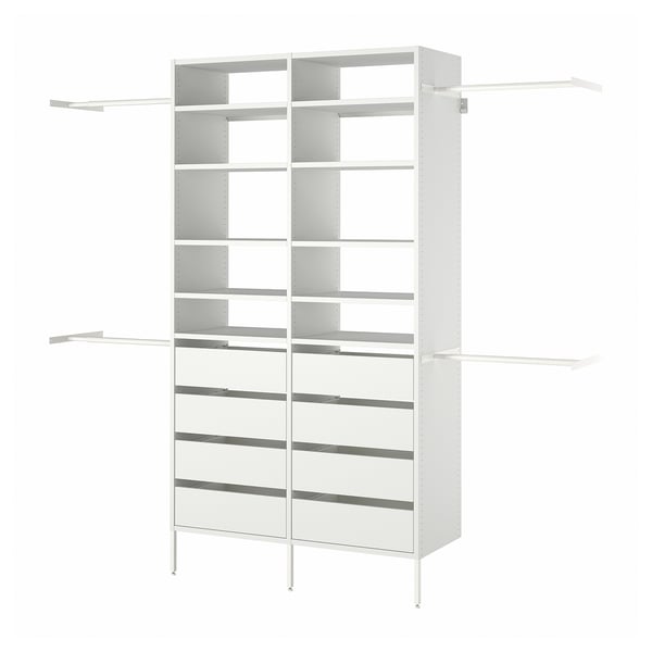 IKEA AURDAL Wardrobe combination white 92 1/8-118 1/8x15 3/4x87 "