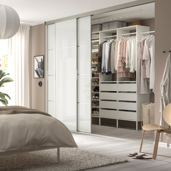 IKEA AURDAL Wardrobe Combination White 95 1/8-108 1/8x15 3/4x87 "