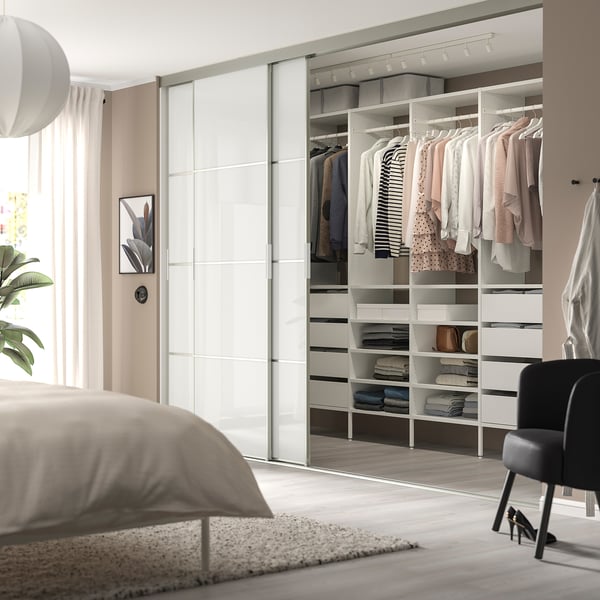IKEA AURDAL Wardrobe Combination White 98 3/8x15 3/4x87 "