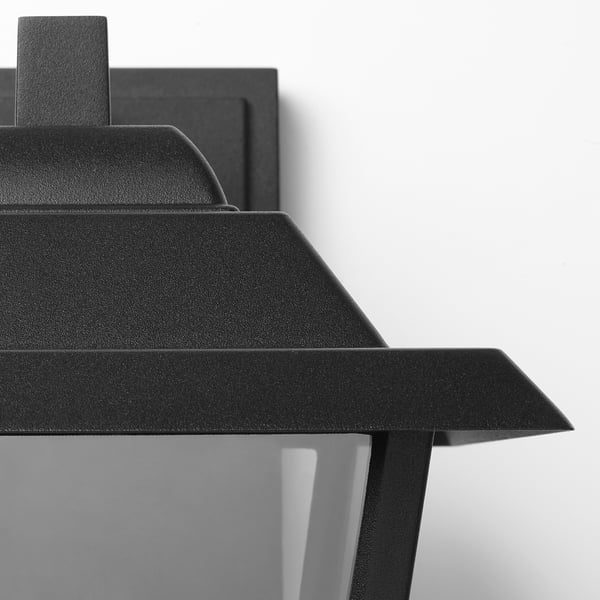 IKEA BÄCKFRÄNE Wall Lamp Hardwire Installation Outdoor Black