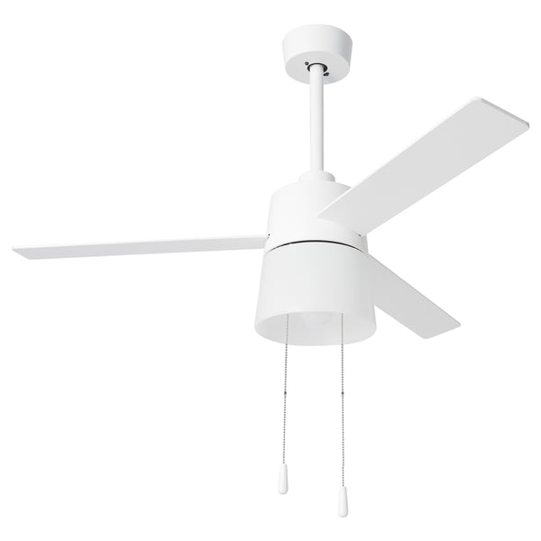 IKEA BACKLAG / BRUNALGER Ceiling fan w extension downrod white