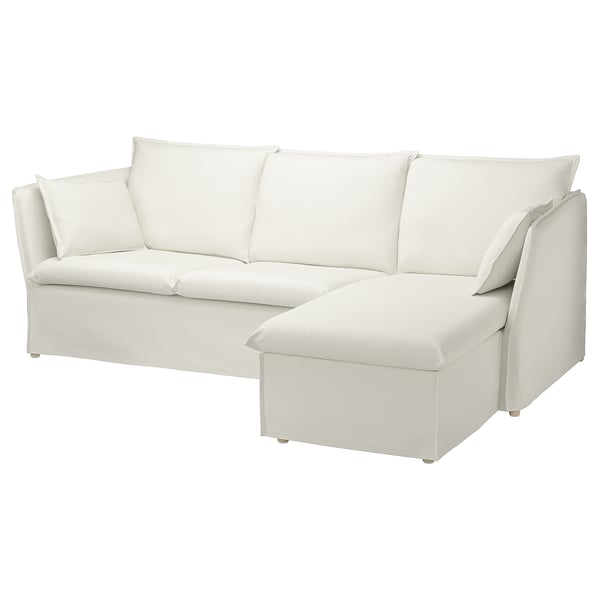 IKEA BACKSÄLEN Cover For Sofa With Chaise/Blekinge White