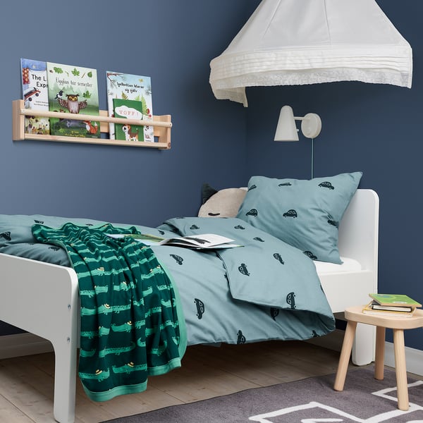IKEA BARNDRÖM Duvet Cover And Pillowcase(s) Car Pattern/blue Twin