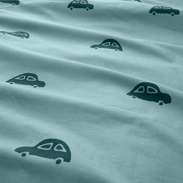 IKEA BARNDRÖM Duvet Cover And Pillowcase(s) Car Pattern/blue Twin