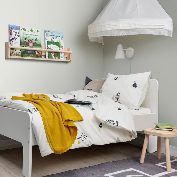 IKEA BARNDRÖM Duvet Cover And Pillowcase(s) Forest Animal Pattern/multicolor Twin